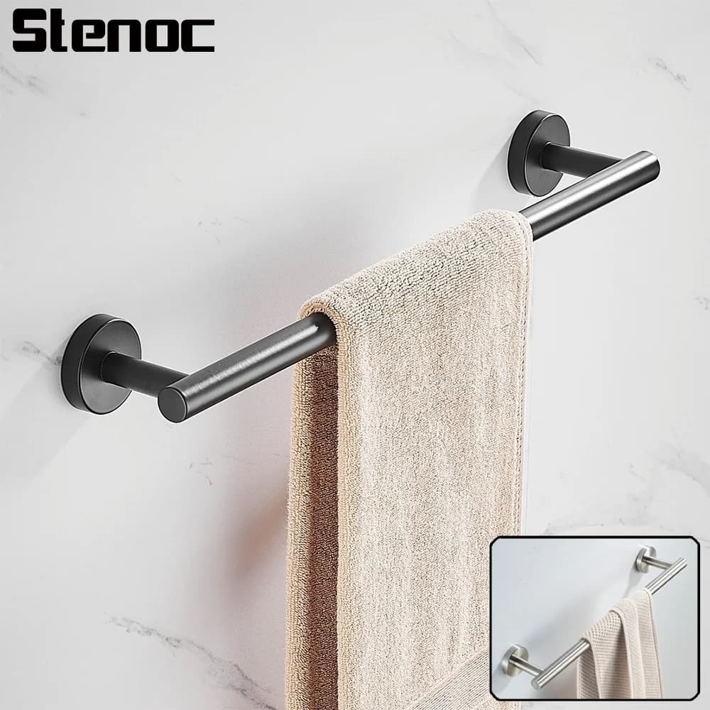 Moderno Portasciugamani da Parete 40/60cm, Barra Portasciugamani in Acciaio Inox 304, Mensola per Asciugamani, Accessori per il Bagno