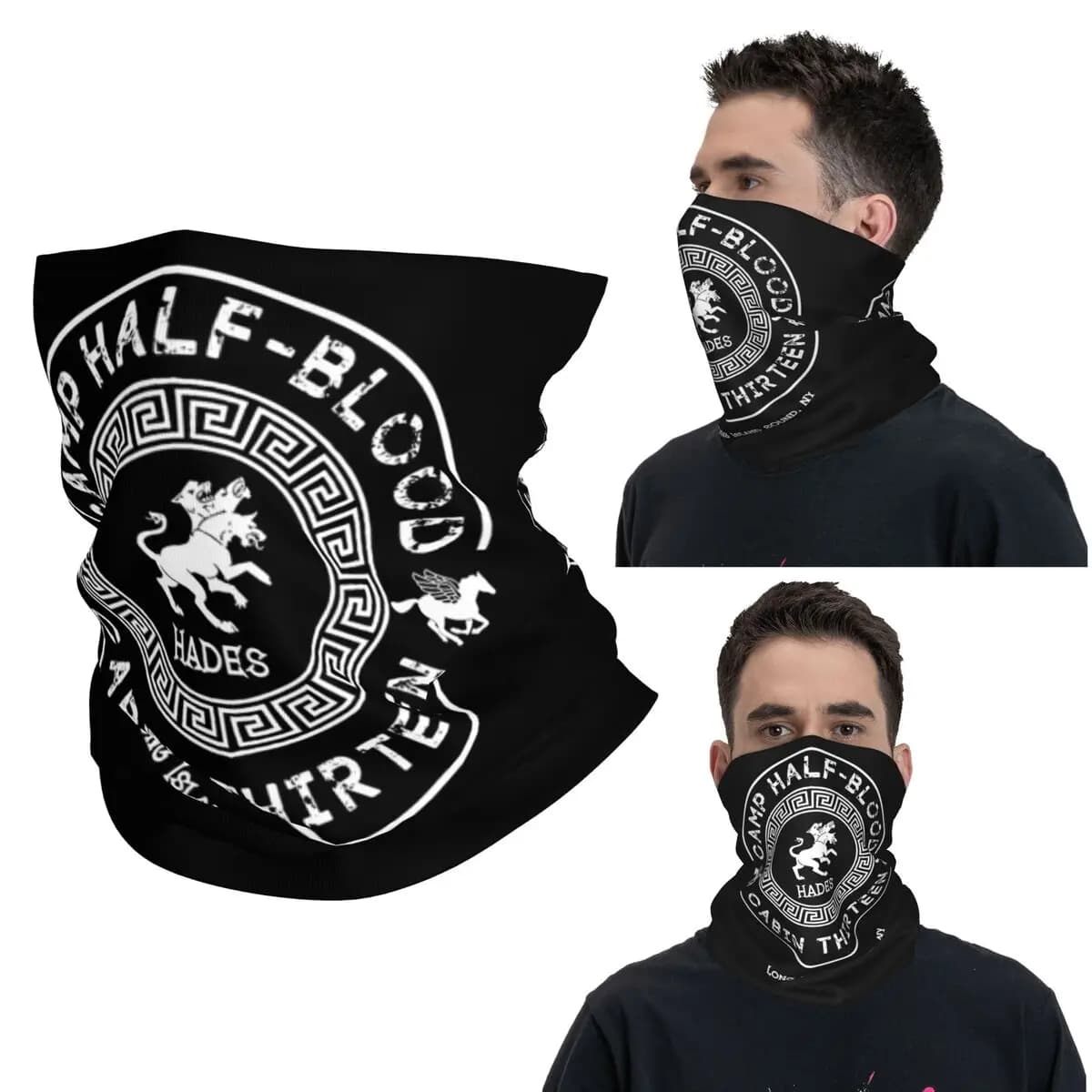 Cabina Tredici Hades Percy Jackson Camp Mezzo Sangue Bandana Copricollo Stampato Maschera avvolgente Sciarpa Passamontagna caldo Escursionismo Pesca