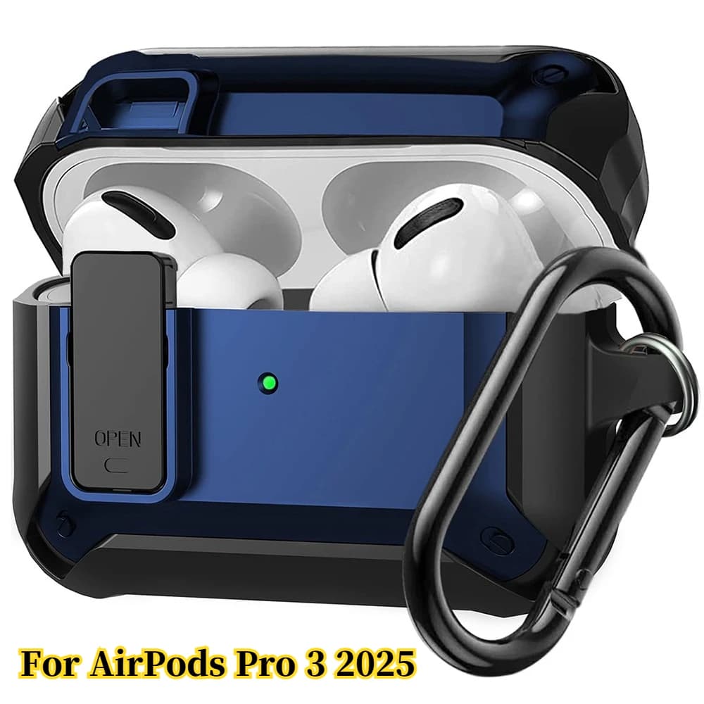 2025 Nuovo Per AirPods Pro 3 Custodia Custodie di Ricarica Senza Fili Antiurto Copertura Per Cuffie Per AirPods Pro 3 USB C Blocco di Sicurezza Coque