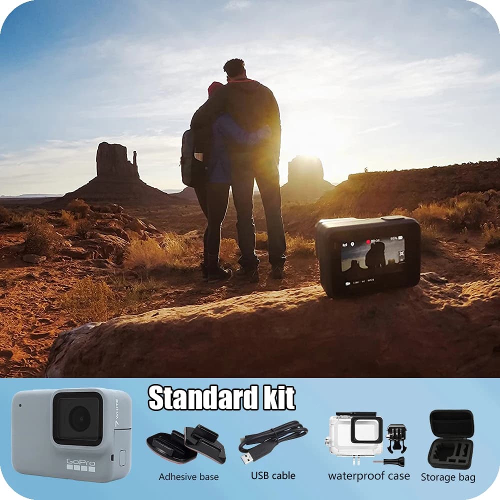 Gopro HERO 7 WHITE Action Camera Telecamera per sport all'aria aperta con video Ultra HD Pacchetto subacqueo gopro 7
