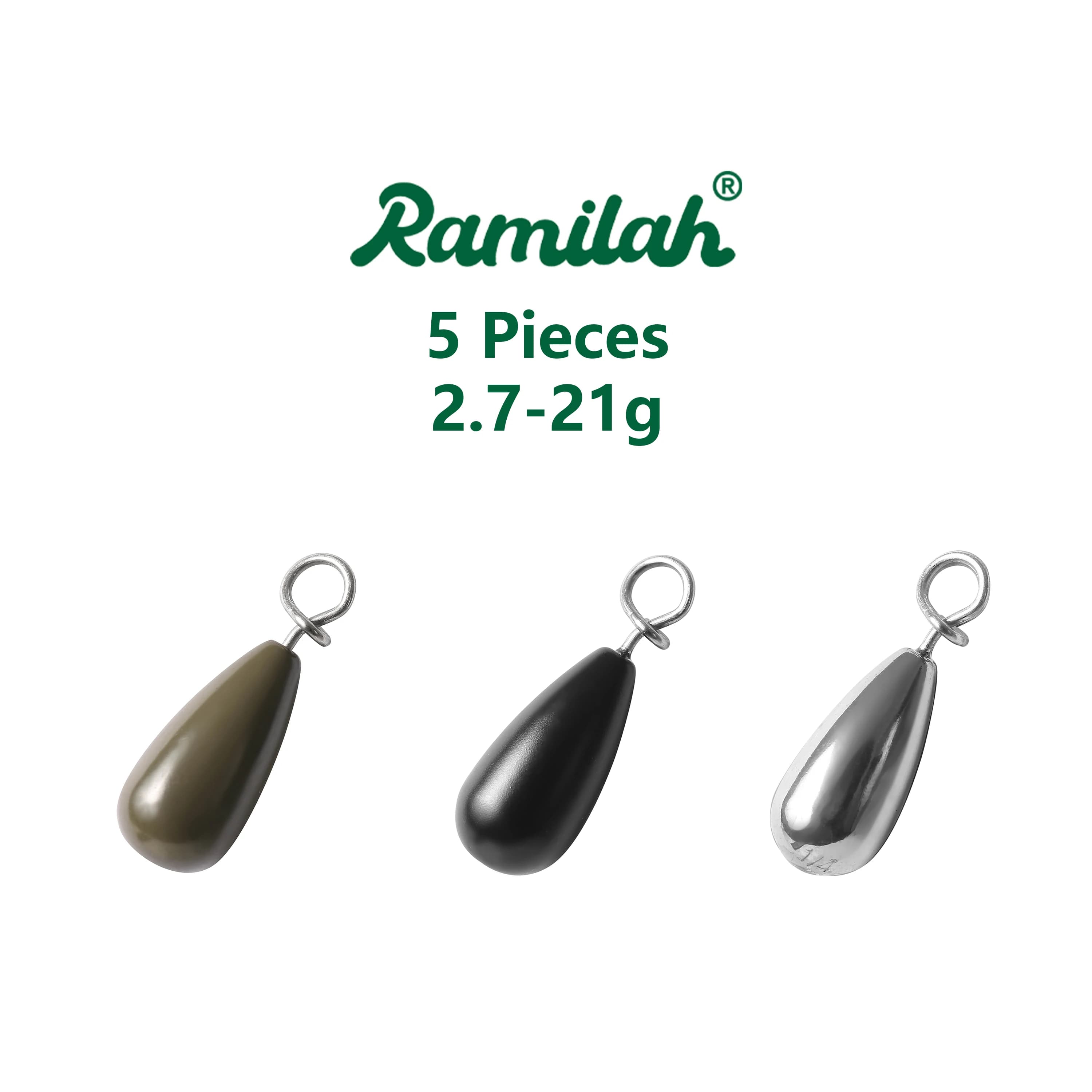 5 pezzi 3 colori 2,7 g-21 g Pesi a goccia veloci al tungsteno Accessori per la pesca