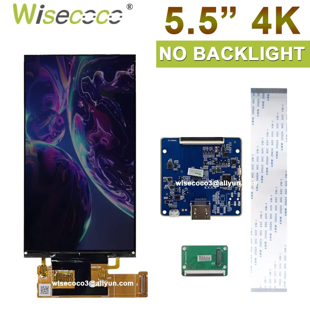 5.5 pollici 4K senza retroilluminazione Display 2160x3840 IPS schermo LCD stampanti 3D proiettori fai da te pannello progetto VS055QUM-NH0-6KP0
