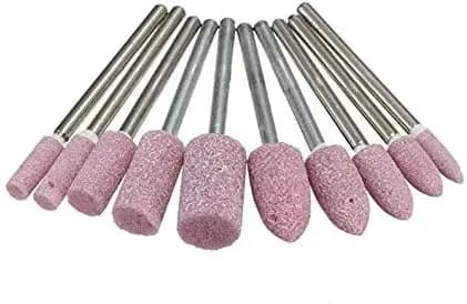 Set of 10 Abrasive Mole Parts with 1/8 Connector for Dremel Rotating Tools