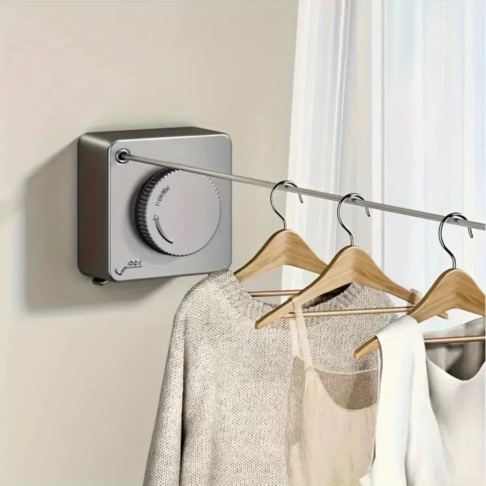 4.8 m retractable stretcher, wall mounted, invisible, retractable, to dry clothes, without shedding