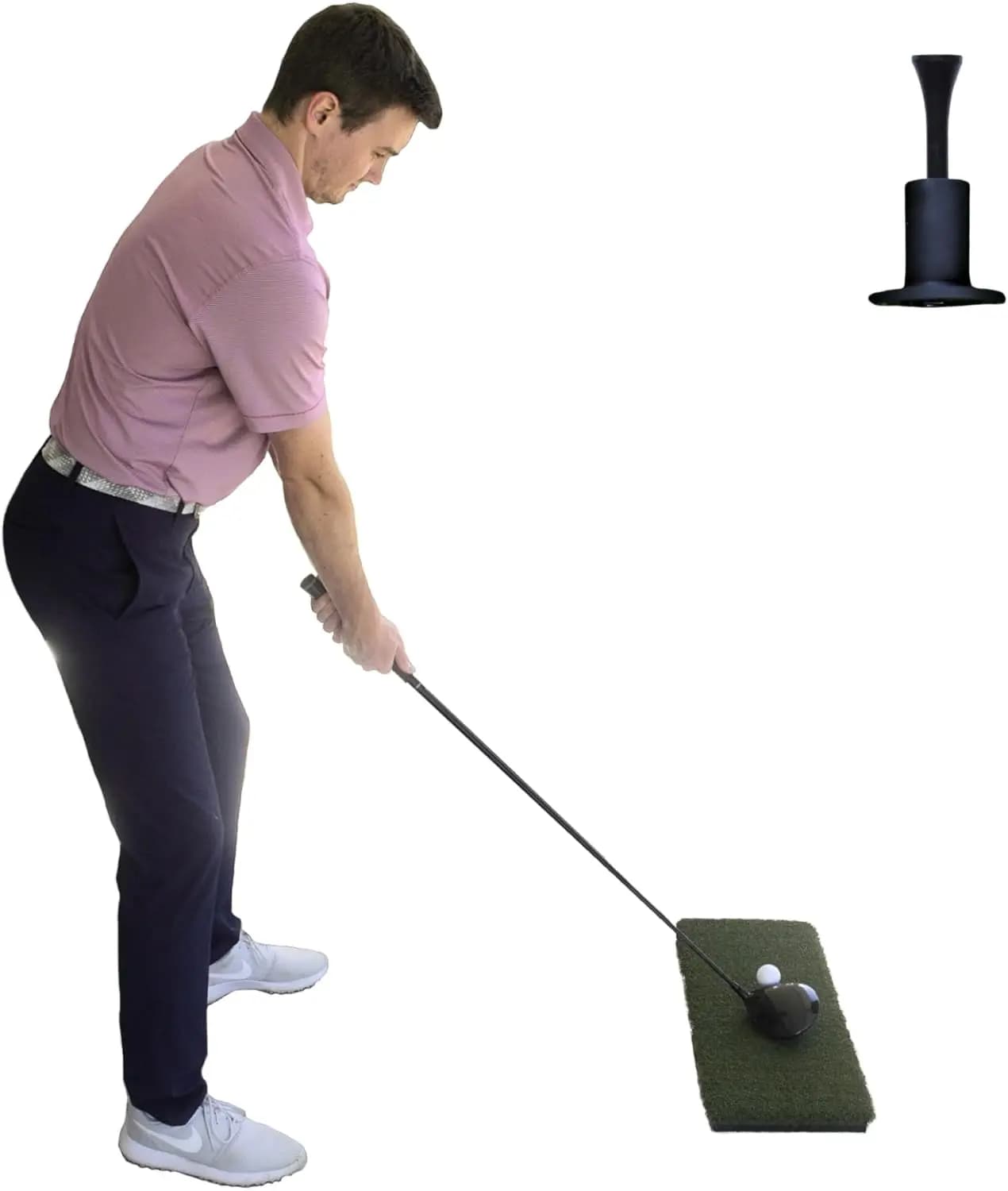 Tappetino da Golf Professionale Resistente, Striscia di Pratica 10x24, Compatibile con Tee Reali per Uso Interno/Esterno