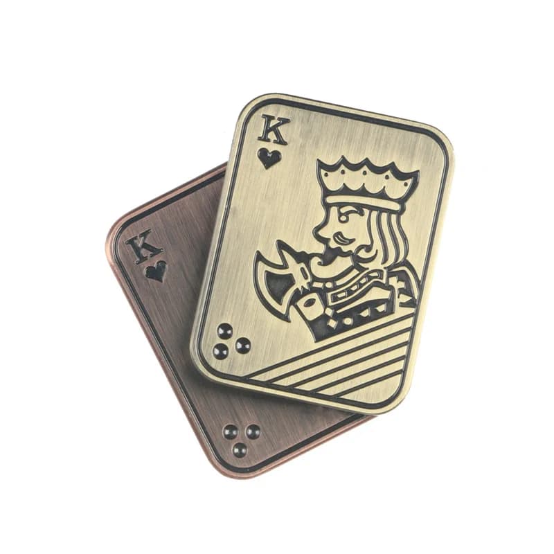 New Playing Card Popper Coin Hand Push Fidget Spinner Anti Stress Fidget Toy Anxiety Relief Decompression Toy For Adults Kids