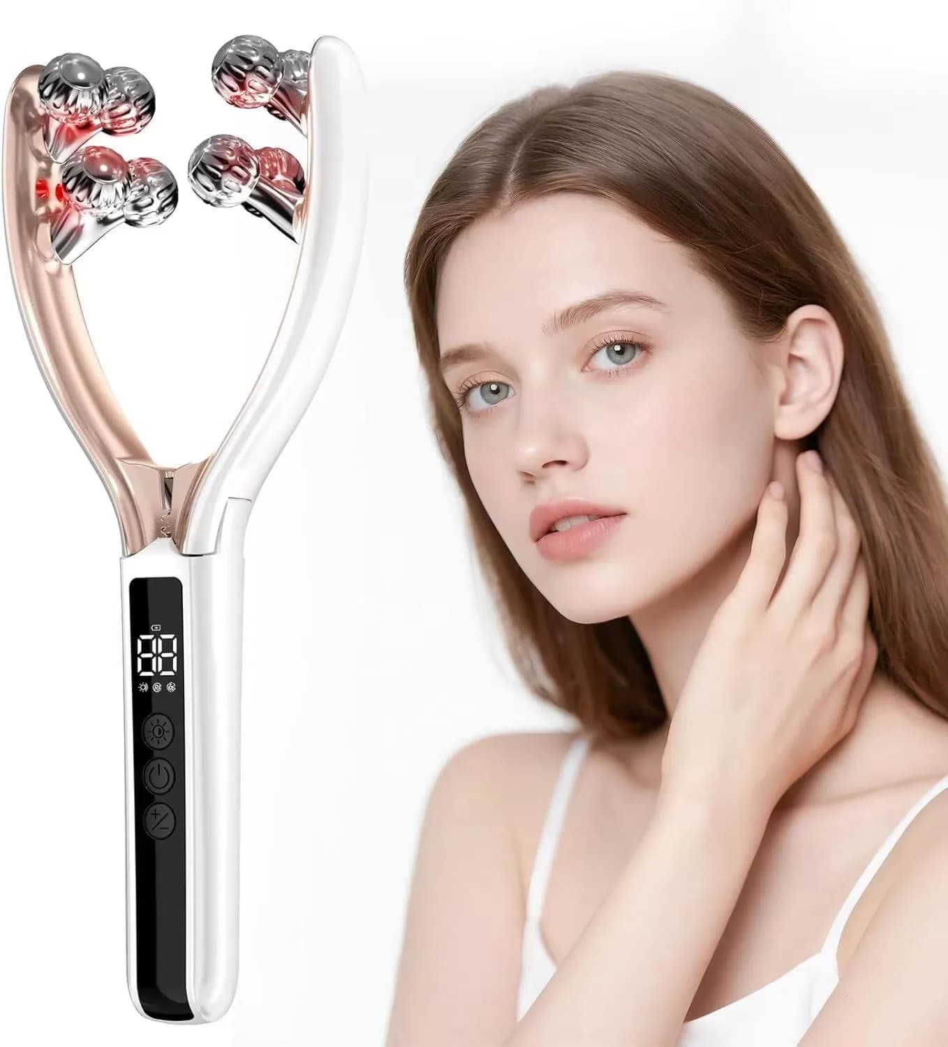 Vollar Facial Massager Face and Neck Shaper Slimmer for Women Skin Care Lymphatic Contour Face Brush Face Roller Drainage