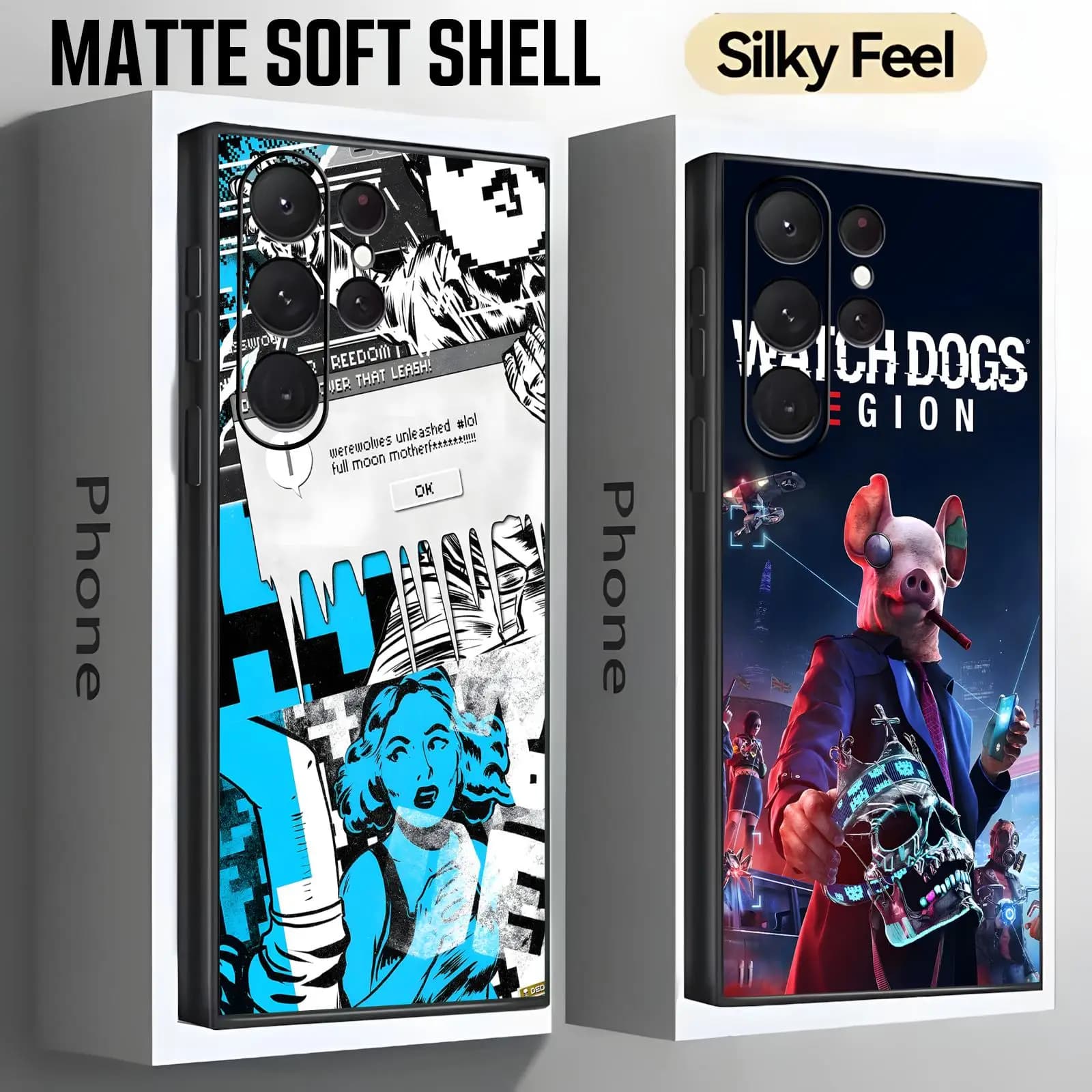 HOT games Watch Dogs 2 Dedsec Phone Case For Samsung S26 S25 S24 S23 S22 S21 S20 Ultra Note20 Soft black Shockproof Cover