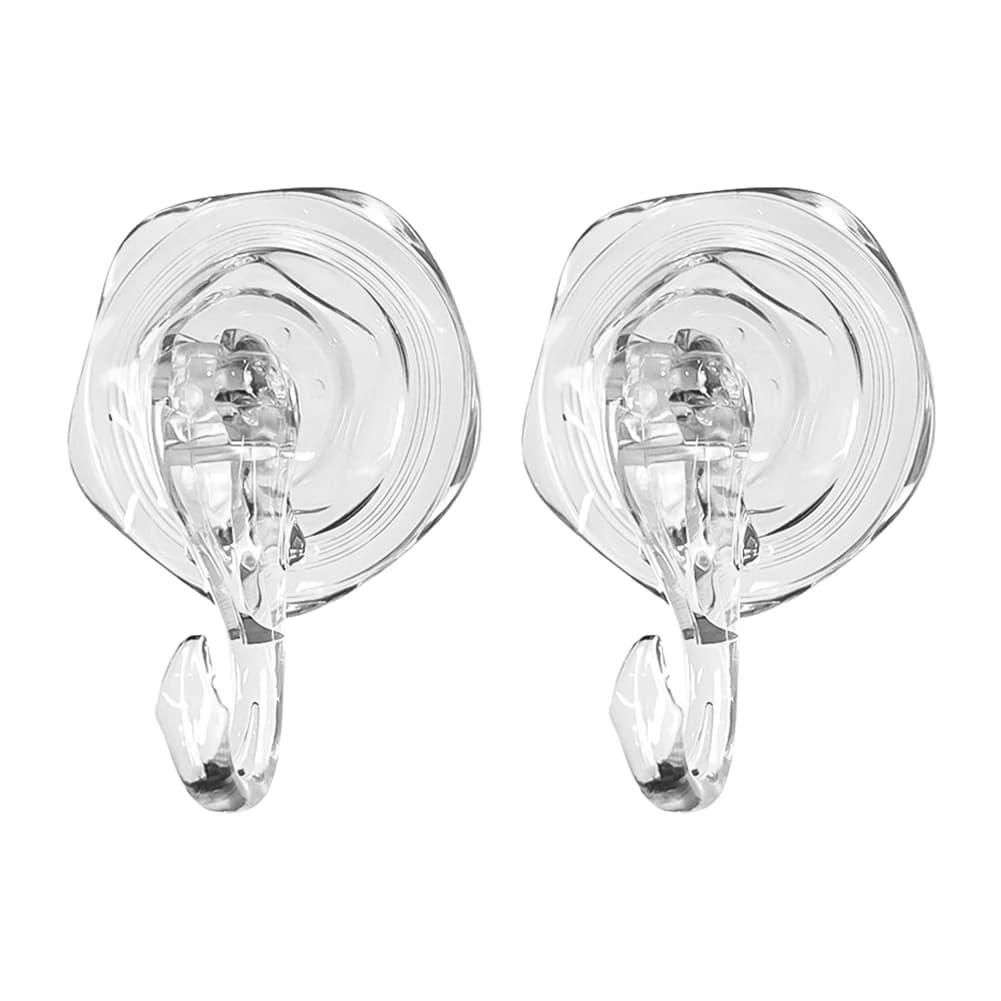Confezione da 2 Ganci a Ventosa Riutilizzabili, Supporto Rimovibile per Ghirlande, Appendiabiti a Ventosa per Finestre, Piastrelle, Vetro, Porte Lisce