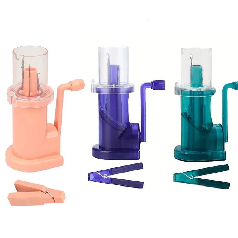 Macchina per maglieria portatile a mano Telaio per maglieria a manovella per maglioni e sciarpe fai-da-te Strumento per abbellimento con accessori per tessitura
