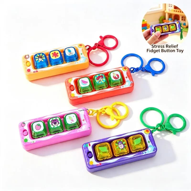 3 Palace key pendant children's keychain cartoon press toy decompression student backpack wallet pendant gift
