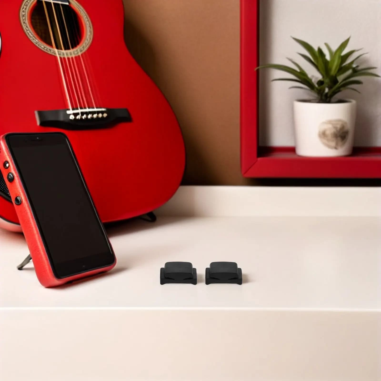 Set di 5 Portaplettro in Gomma per Chitarra, Clip Antiscivolo Portatile, Organizzatore Efficiente per Plettro di Chitarra Acustica, Basso e Ukulele