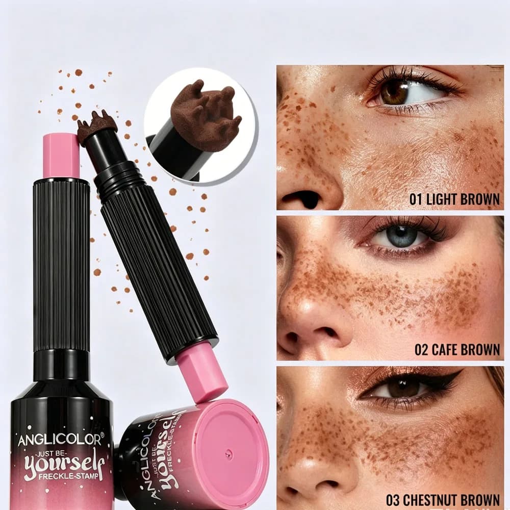 Five-point Freckle Stamp Natural Waterproof Quick Dry Liquid Freckles Pen Long Lasting Air Cushion Freckles Stick Dot Spot Tool