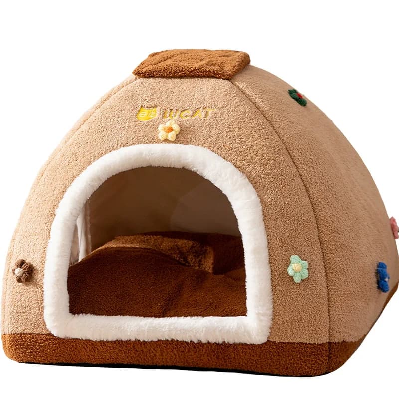 Winter Pet Bed Soft Warm Cotton Mat Comfortable House for Dogs And Cats Pet House Suitable for Small Medium Dog