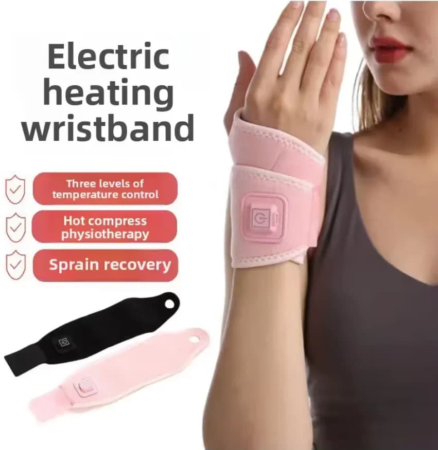 Massaggiatore Elettrico Intelligente Riscaldante per Polso, Fascia Termica per Artrite, Supporto a Compressione Calda, Tutore per Articolazioni della Mano, Strumento per la Salute