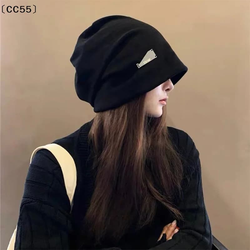 〔CC55〕American Black Pile Cap Cold Cap Winter Warmth Ear Protection Knitted Yarn Cap