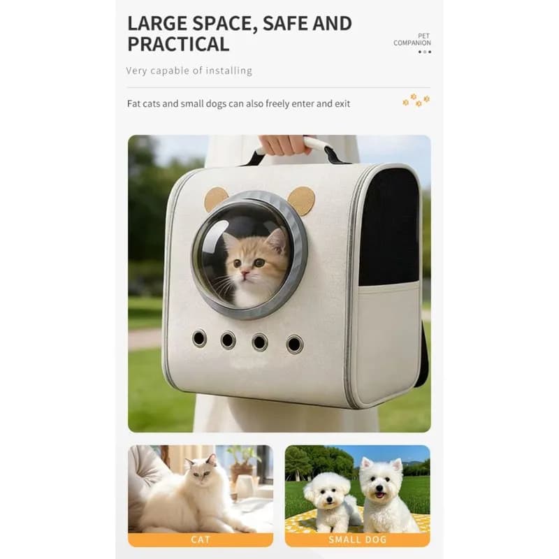 Zaino porta gatti ABLN-Pet con ventilazione, per il trasporto di gatti e cuccioli, zaino porta gatti progettato per i viaggi