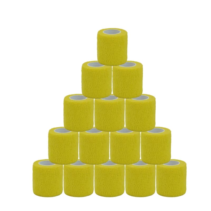 Giallo Sport autoadesivo fasciatura elastica nastro avvolgente Elastoplast per ginocchiere palmo della caviglia delle dita