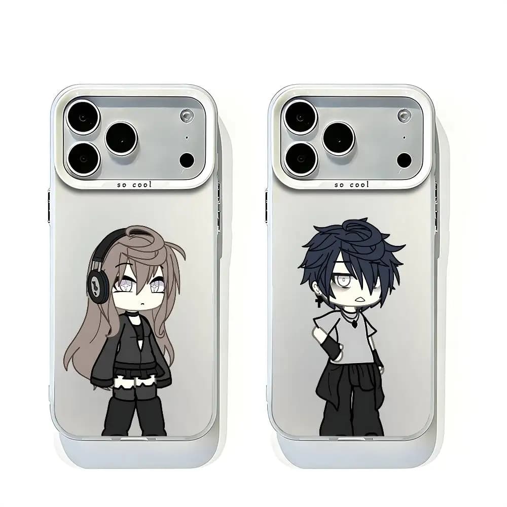 G-Gacha L-Life White Matte So Cool Lens Bumper Printed Cover For iPhone 16 15 17 14 11 12 13 Pro Max Plus Air XR