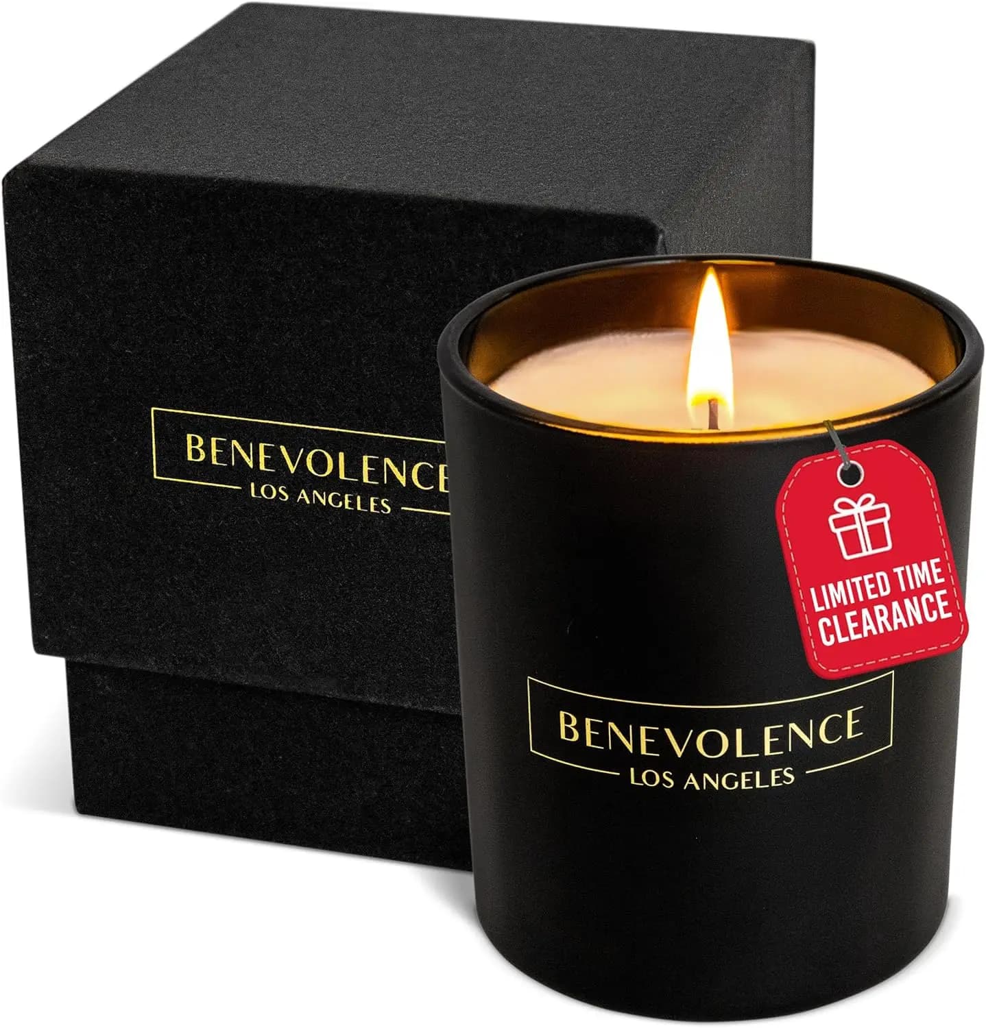 Clearance Candle Rose & Sandalwood Christmas Scented Candles | Soy Candles, Black Holiday Candle for Home | Gifts for Women and Men | Home Fragrance | Aromatherapy | 6oz