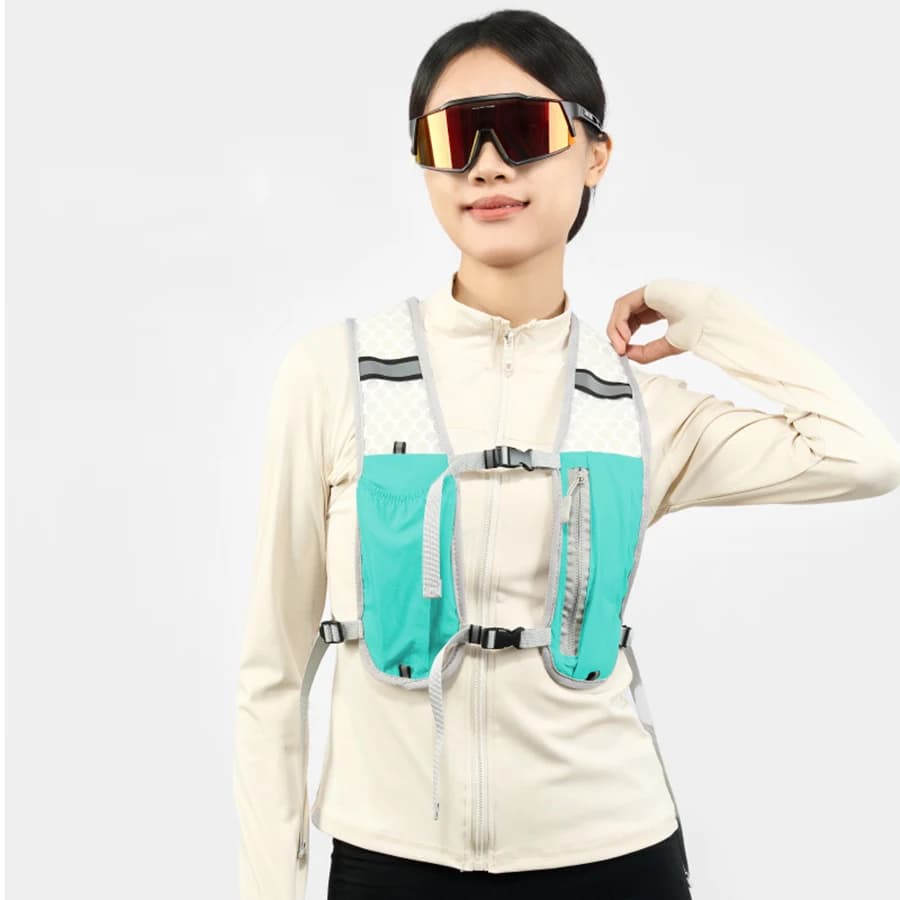 Lightweight Reflective Running Vest with Pocket Phone and Bag Hydrating for Cycling and Running