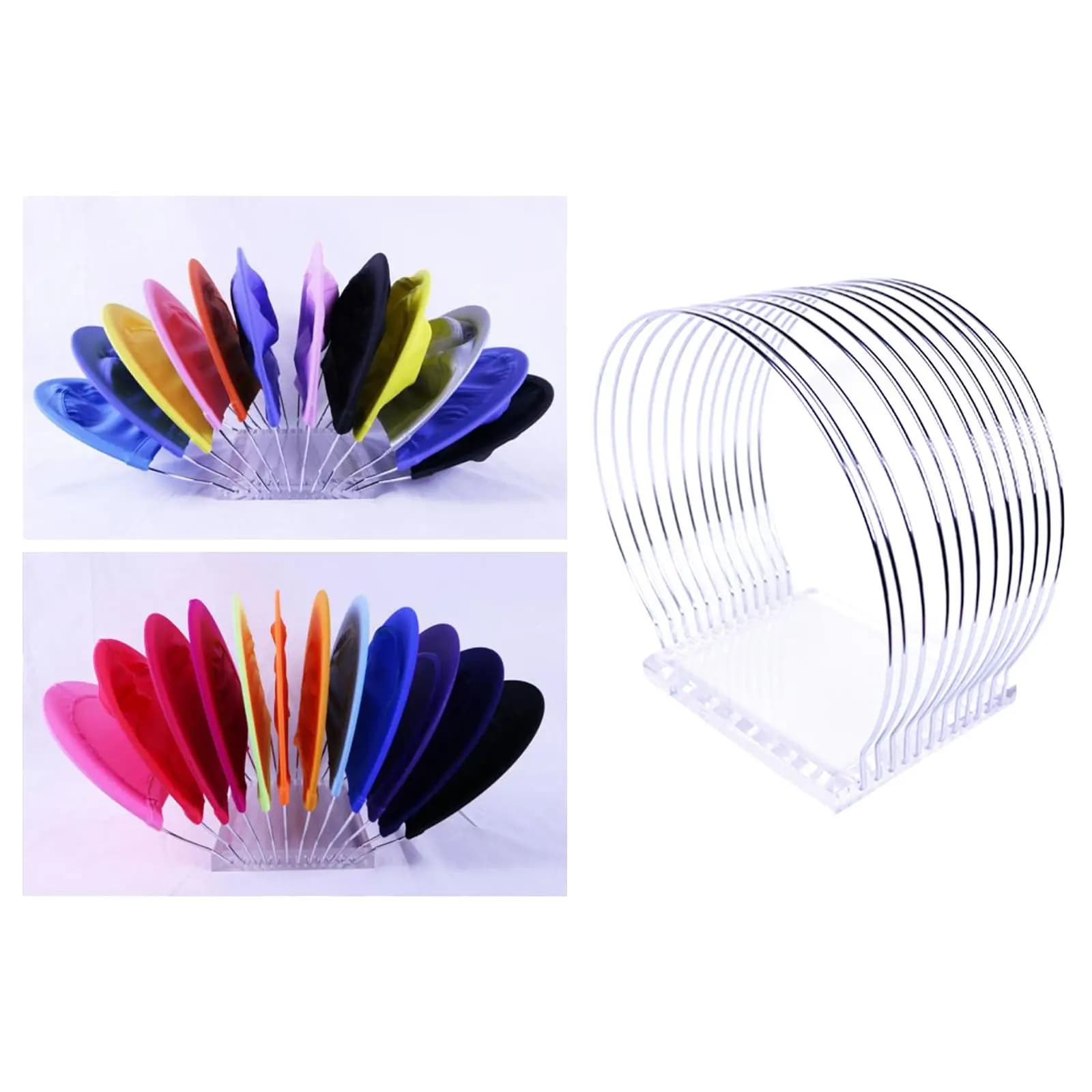 Stainless Steel Swim Hat Display Stand for Swim Headphones Acrylic Frame Swimming Hat Display