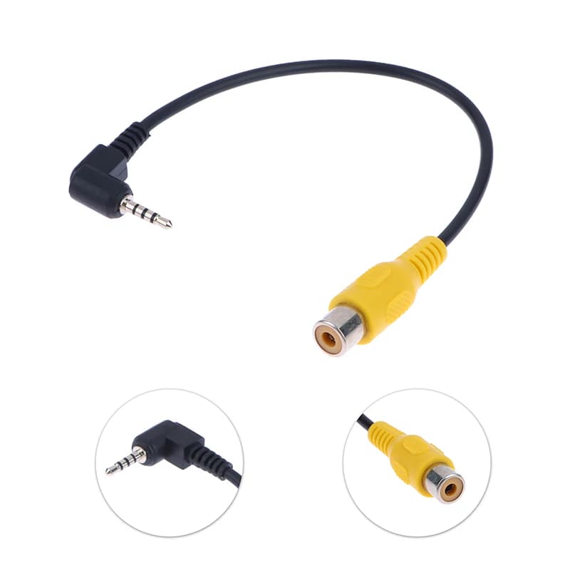 AV In Video Cable Adapter 2.5mm AV Jack Male Plug To Female Adapter Cable For GPS And Rear Camera Accessories