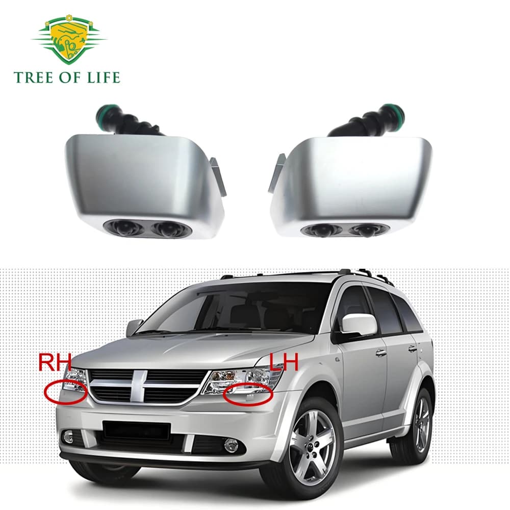 PER DODGE JOURNEY 2009 2010 2011 Paraurti Anteriore Faro Lampada Rondella Ugello di Spruzzo Pompa di Pulizia Attuatore Tappo di Copertura