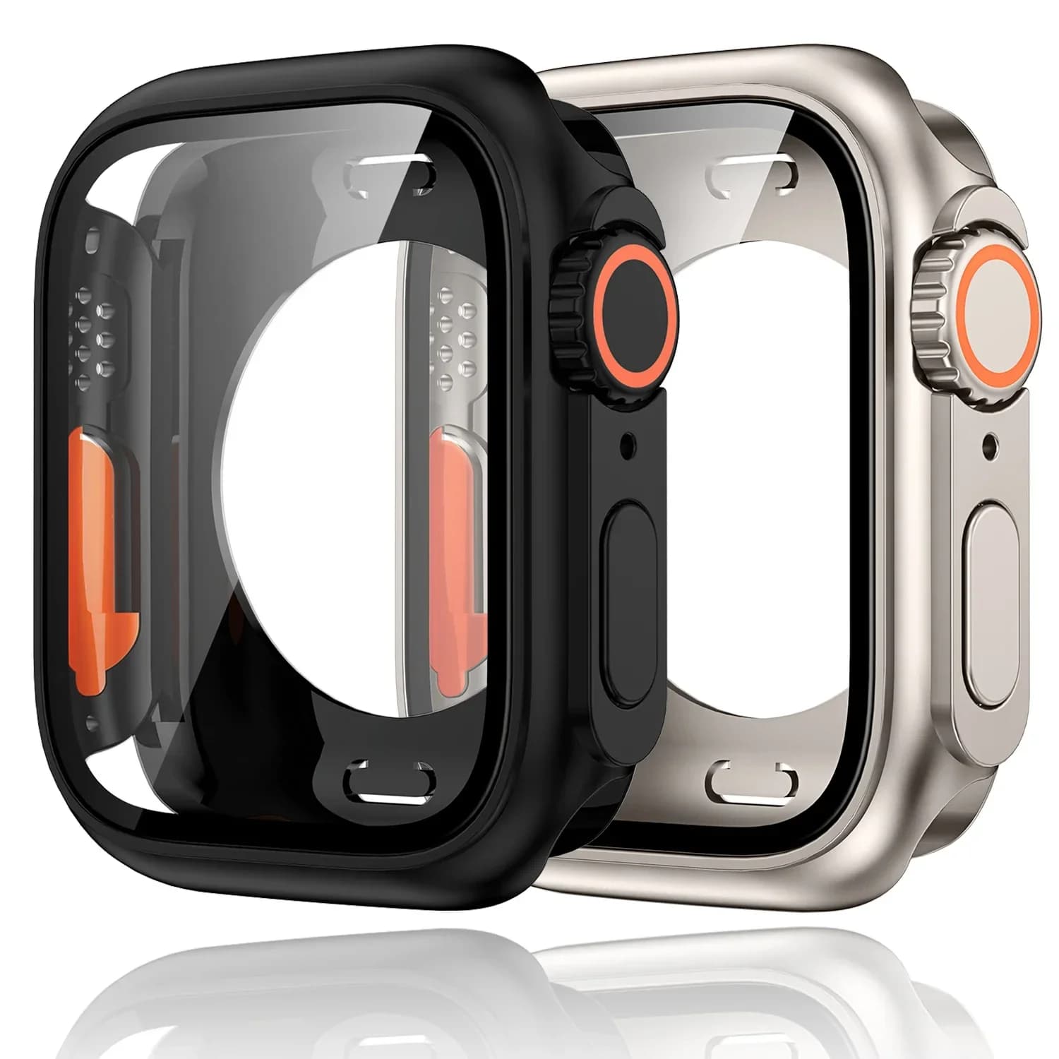 Vetro temperato + copertura per custodia Apple Watch 46mm 42mm 45mm 44mm 41mm 40mm Protezione paraurti schermo per iwatch serie 10 9 8 7 6 SE 5