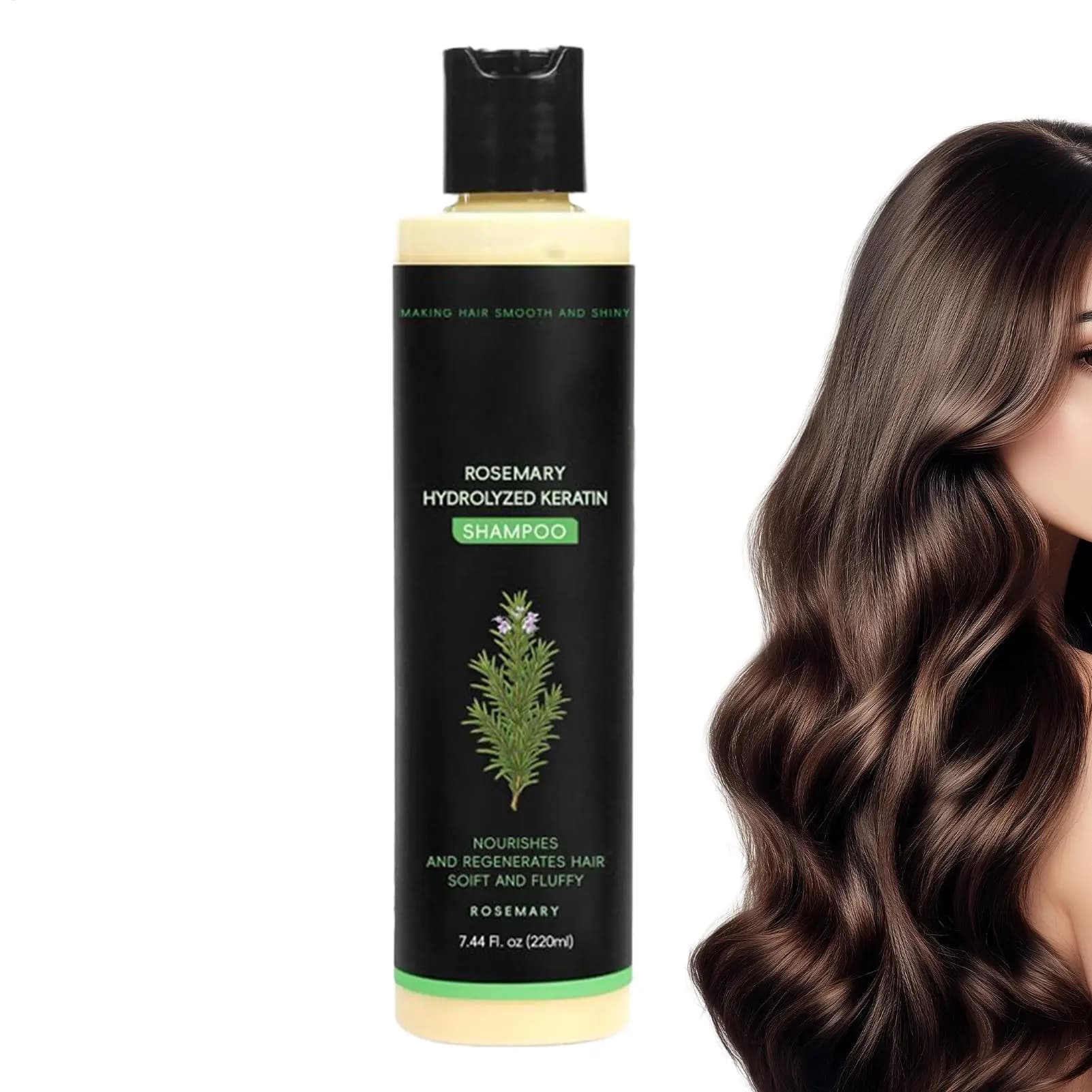 Shampoo for Hair Growth with Rosemary and Hydrolyzed Keratin, Damaged Hair Repairer, Dry, Ricci and Soffici, Nutrient and Smooth