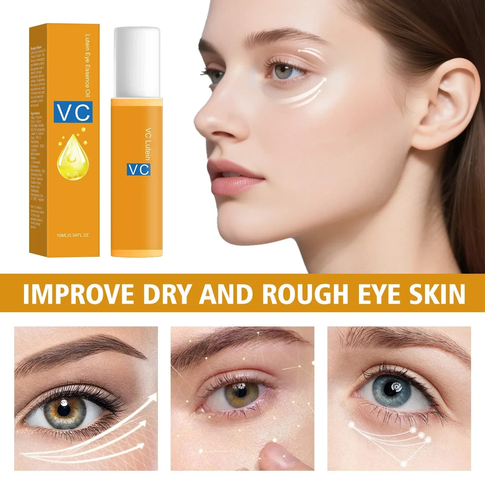 Vitamin C 10ml - Carotene Enriched Formula Improves Texture and Reduces Dryness for Radiotic Eyes
