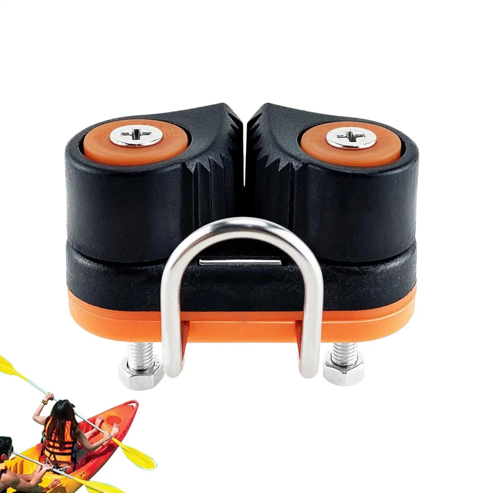 Durable Ball Bearings Nylon Rope Clamp Kayak Marine Hardware Fast Entry Cam Cleat with Leading Rings Boat Cleats Kayak Cam Cleat