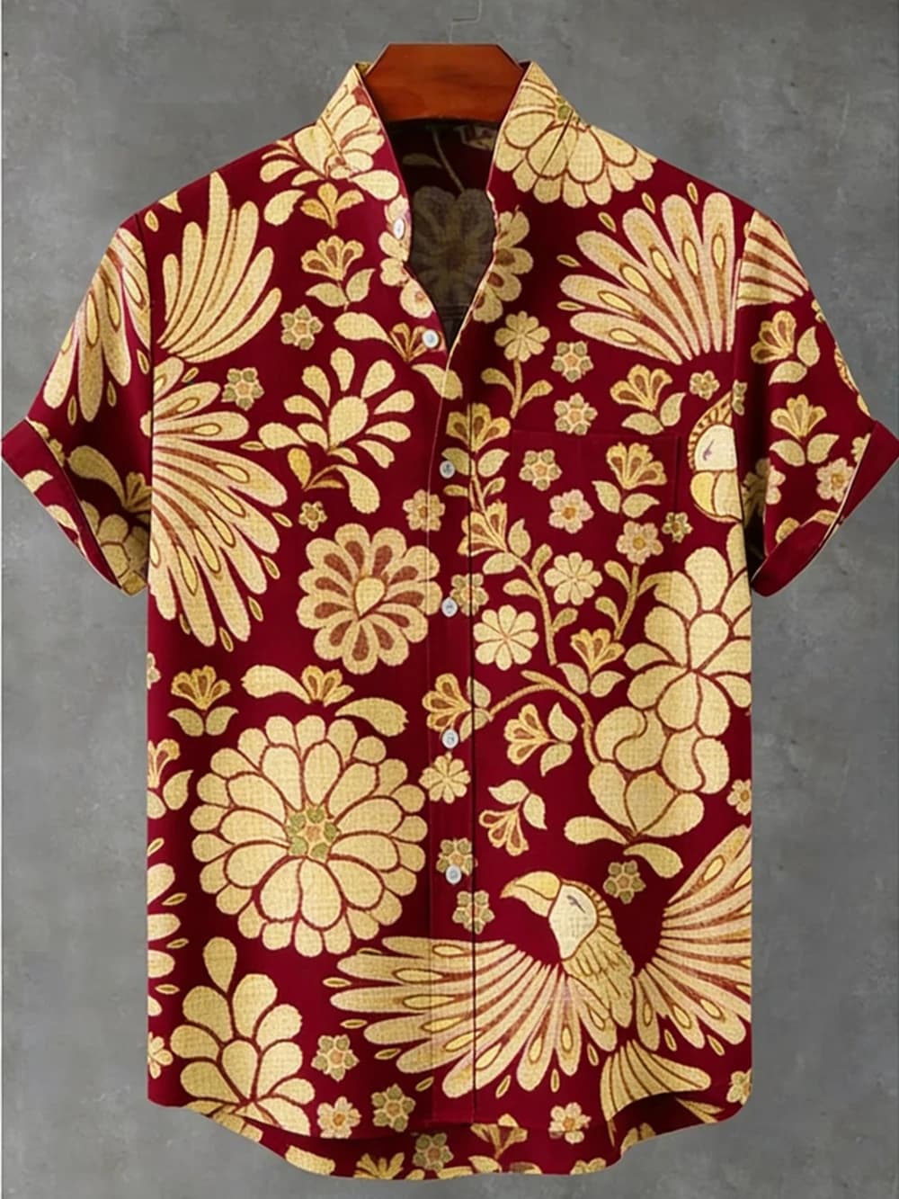 2026 Men's New Linen Short Sleeve Shirt Natural Plant HD 3D Printed Shirt Hawaiian Vacation Party Clothes Men's Ready Supply