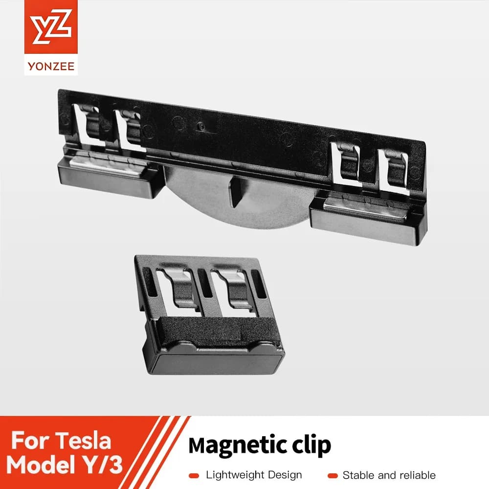 YZ Sunshade Magnetic Suction Black Clips for Tesla Model Y Juniper 2021-2026 Sunshade Fixing Clips Strong Magnetic Sun Visor Ret