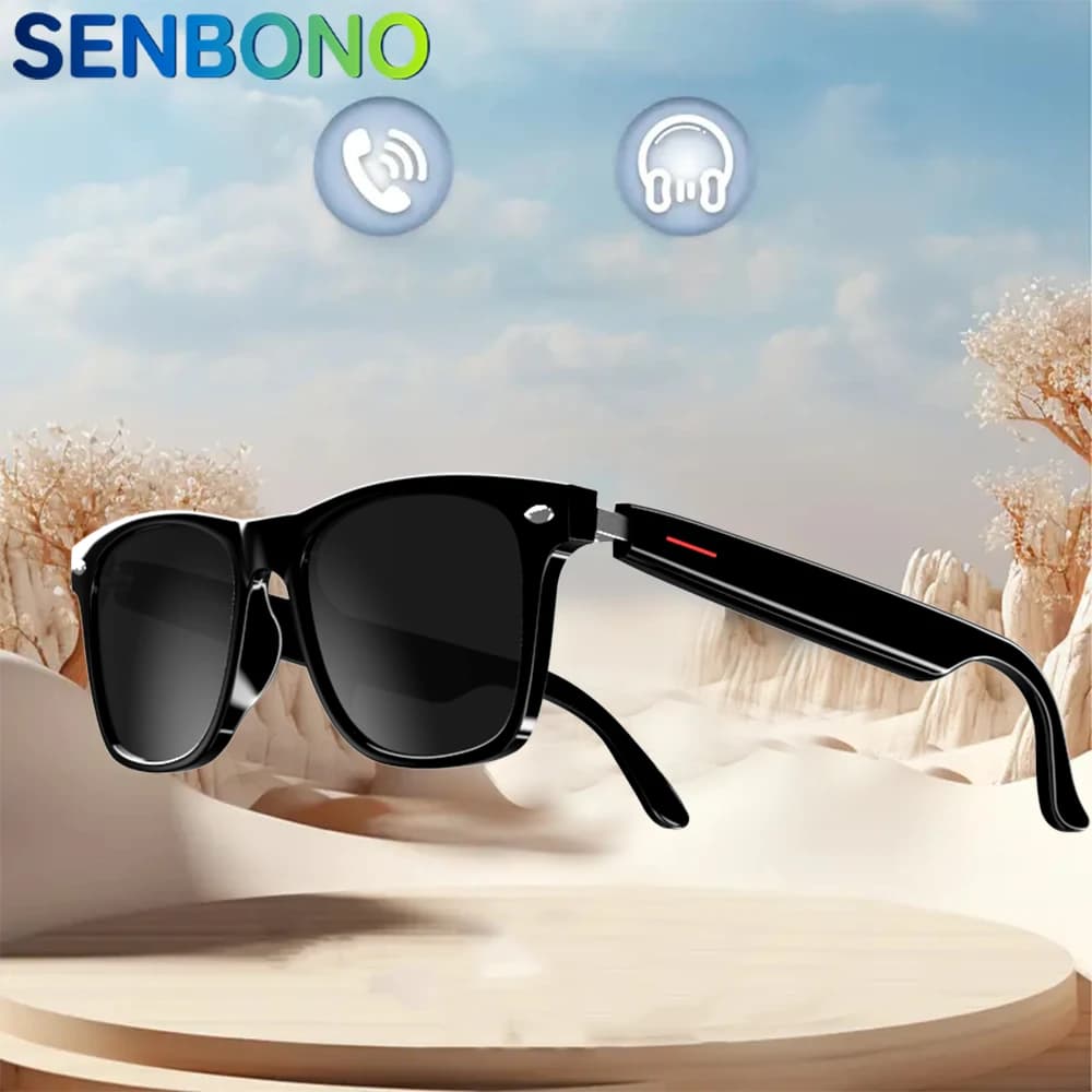 Intelligent glasses SENBONO Orignal E13 with open ear headphones, waterproof, with free-hand call function, for man and woman