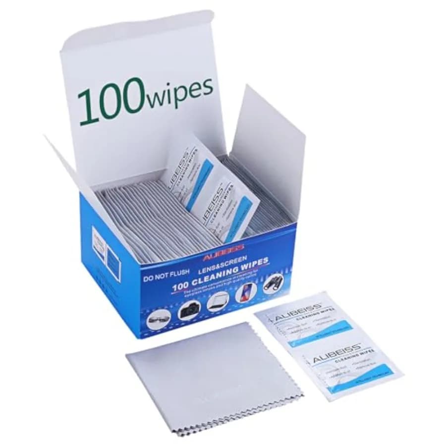 Pre-Moistened Lens Wipes Screen Wipes for Glasses, Camera, Tablets, Smartphone, Screens and Other Delicate Surfaces, Pack of 10