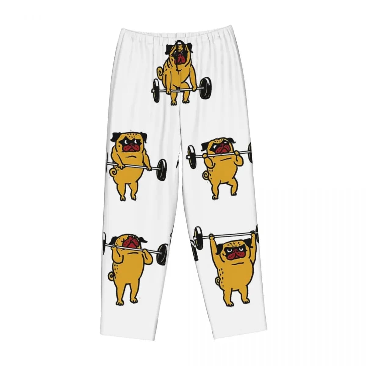 Custom Clean And Jerks Pug Women Pajama Pants Lounge Sleep Sleepwear Bottoms with Pockets