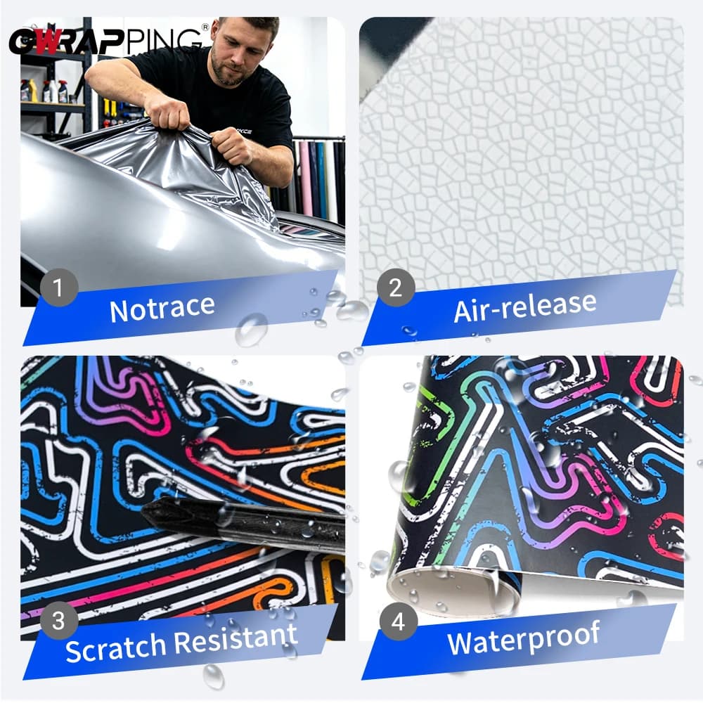 Pellicola Vinilica Mimetica per Wrapping Auto, Adesivi Esterni per Auto, Accessori per Auto, Moto, Caschi, Vernice Impermeabile