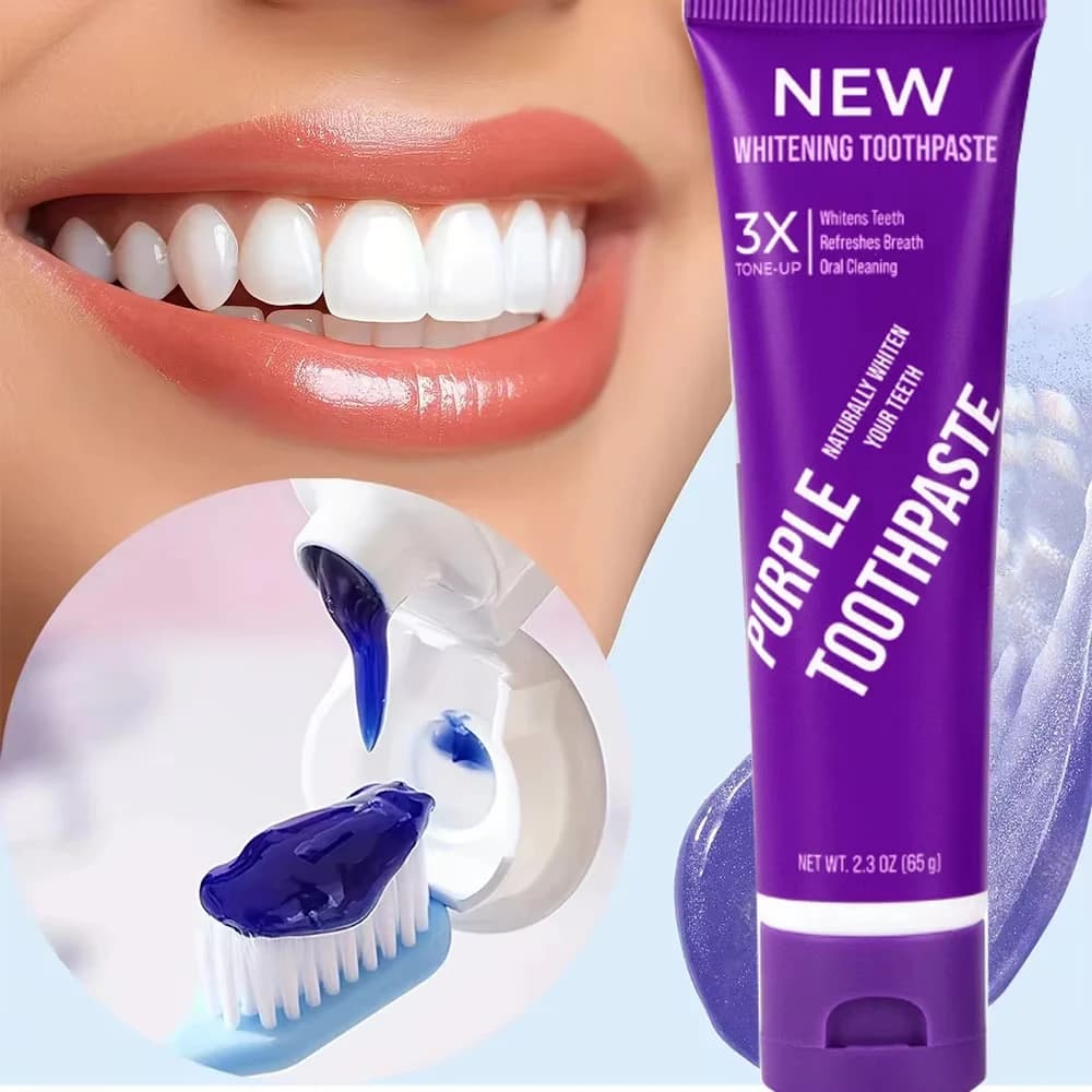 120g Fresh mint toothpaste Teeth whitening products Purple toothpaste Teeth stain Fresh oral gums care