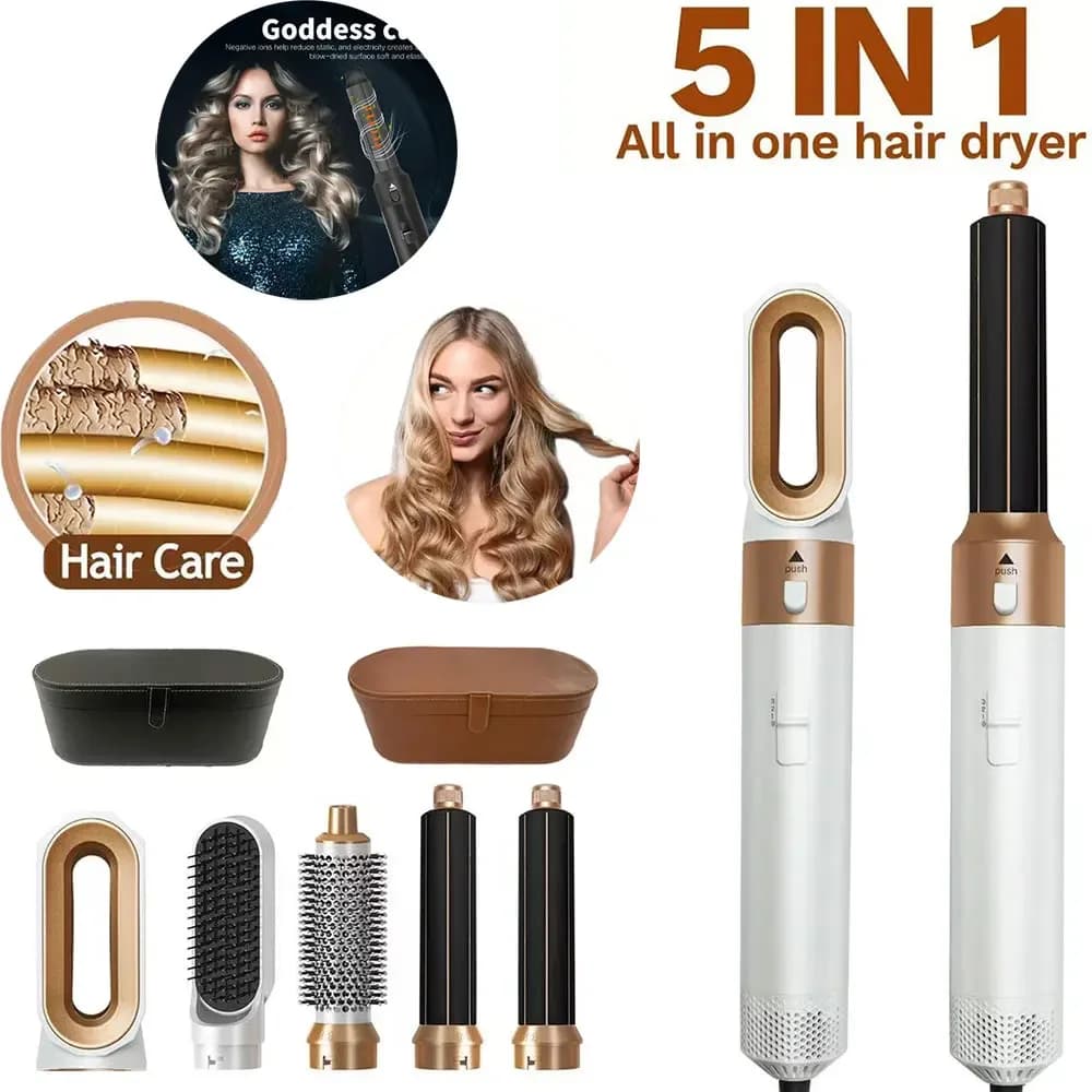5 in 1 hairdryer set comb hot iron curling professional hair plate for hair styling tool for Dys