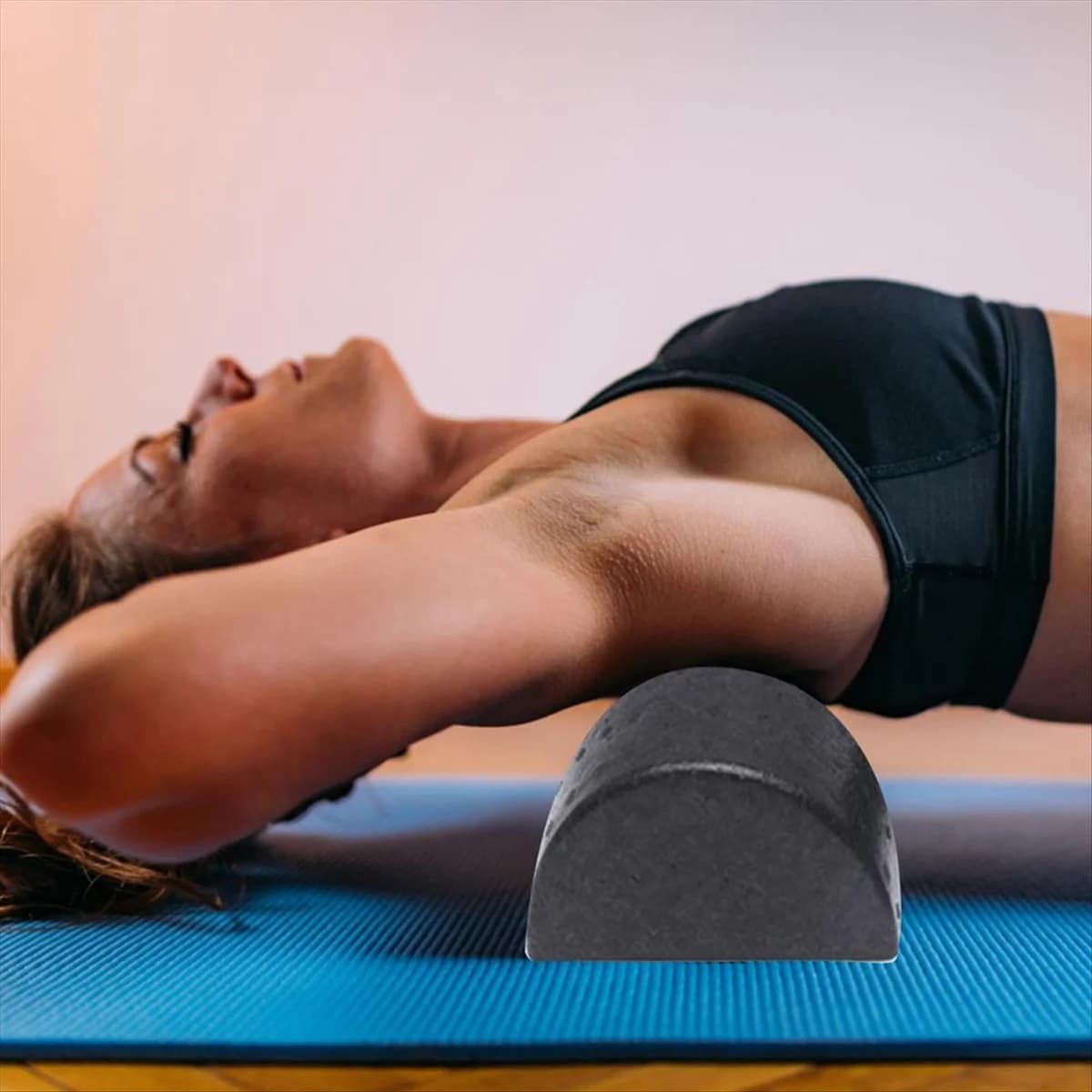 T61C Single Cylinder for Yoga Fitness Equipment Foam Roller for Yoga Matt for Yoga Black