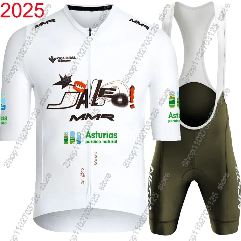 Men's Cycling Knife MMR 2025 Set Asturias Summer Spain Bicycle Jaleo-Accommodation Bike Shirts Road Bike Tute Shorts with Bike Brakes MTB Ropa