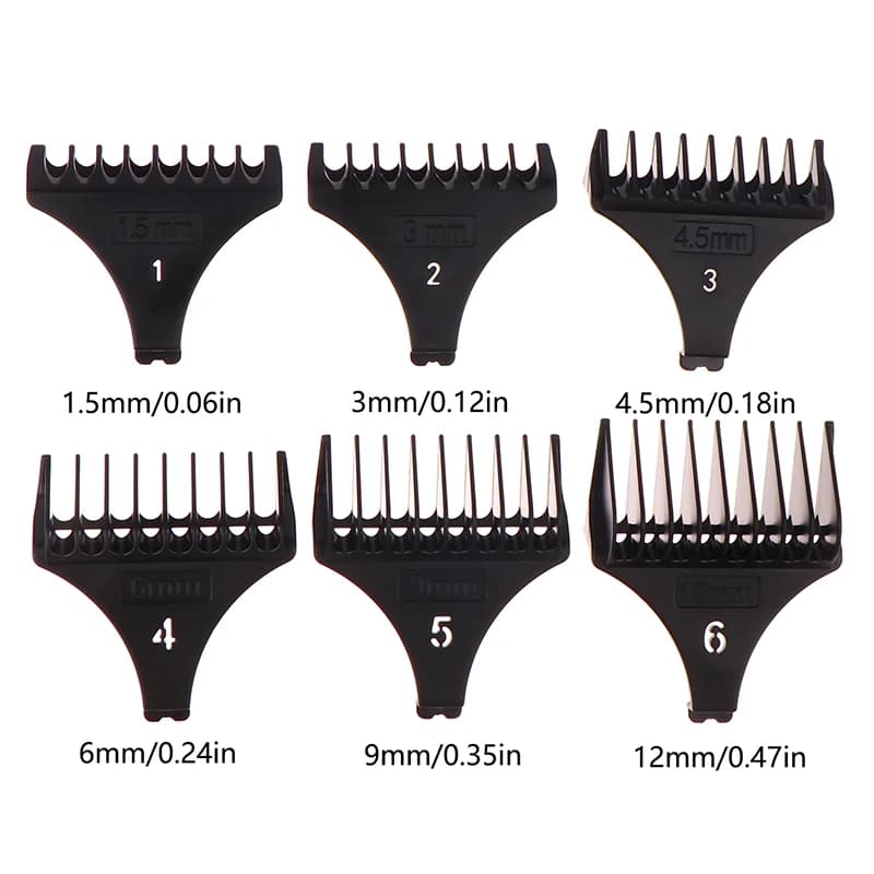 For T9 1.5/3/4.5/6/9/12 Mm Professional Haircuts Limit Pettine Protective Universal Haircut Wiper Barbiere 6 Pz/set