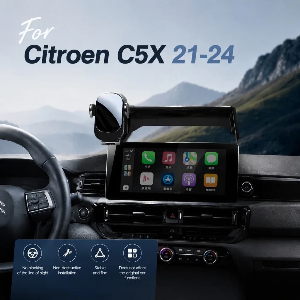 Car Phone Holder Special Screen Mount Bracket For Citroen C5X 21‑24 Car Interior Decor Phone Stand Accessories