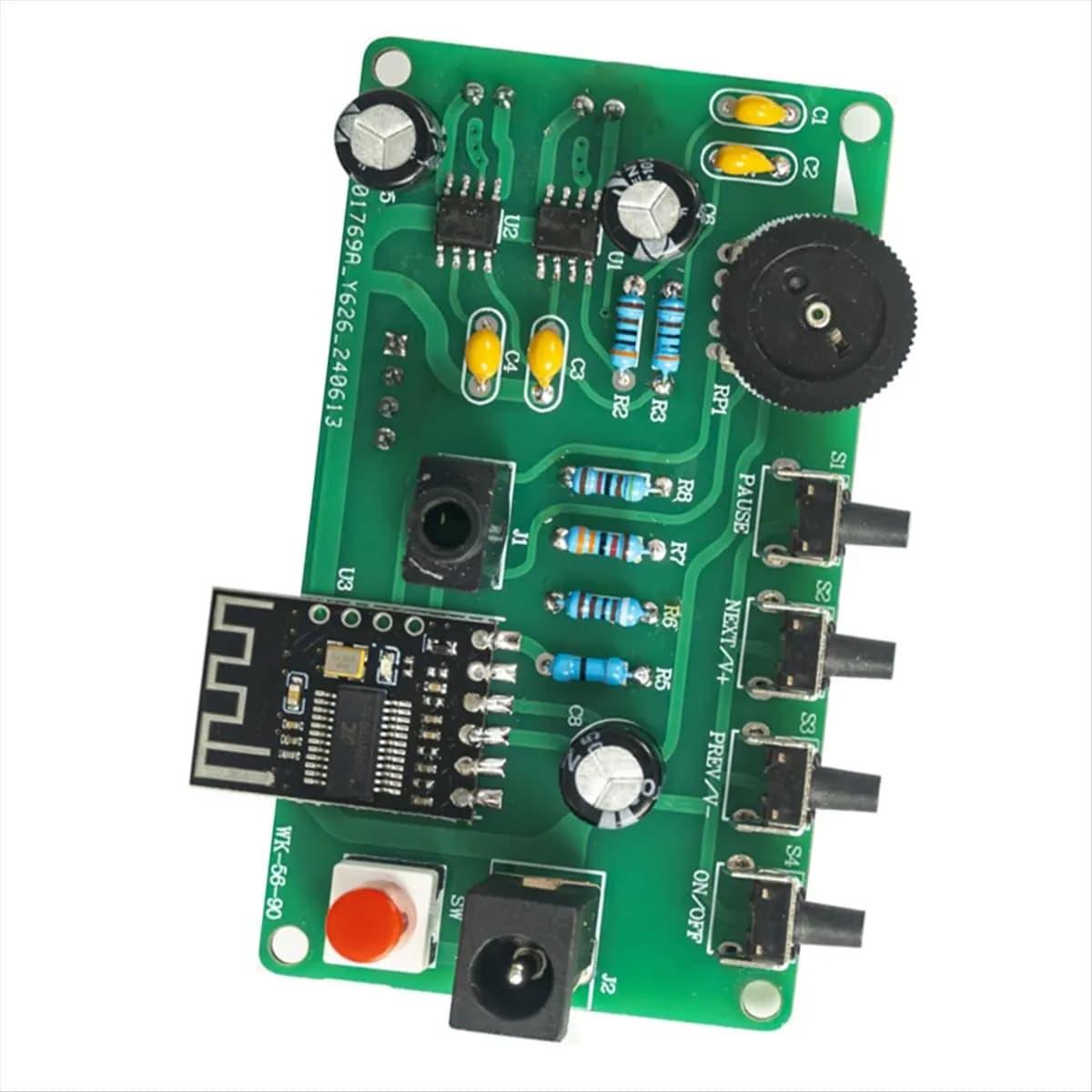 (BAAY) Kit Fai-da-te Altoparlante Bluetooth a Doppio Canale con Spettro Musicale, Scheda Circuito per Pratica di Saldatura e Produzione, Componenti WK-56-90