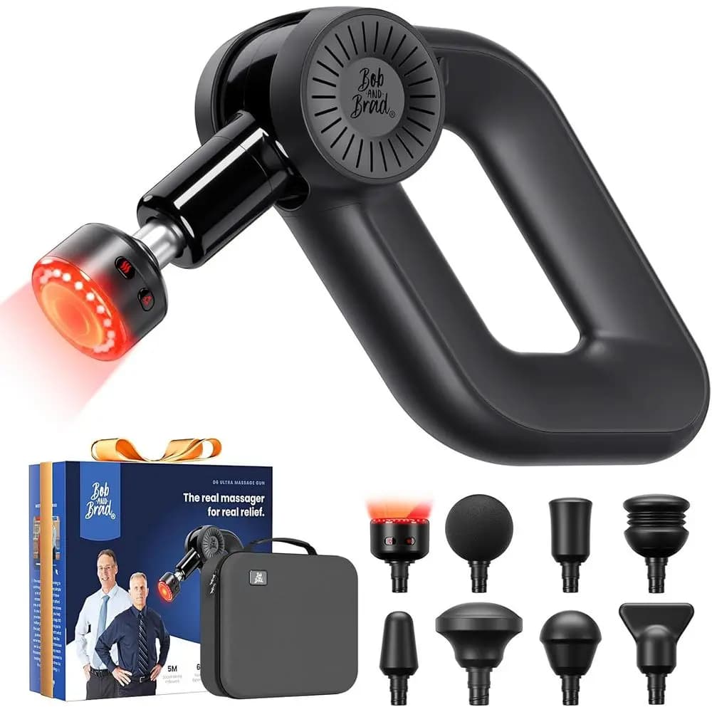 Ultra D6 massage gun with intense light, deep tissue massager gun with width of 16 mm, prolonged muscle massager or