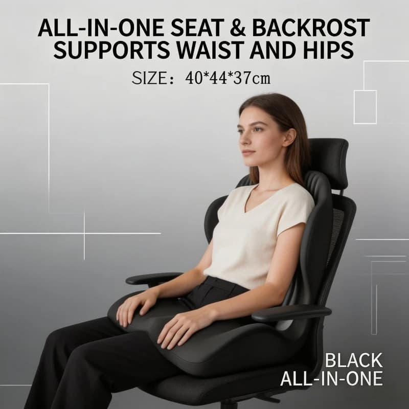 Cuscino Ergonomico in Memory Foam con Supporto Lombare per Alleviare il Dolore, per Uso in Ufficio e in Auto