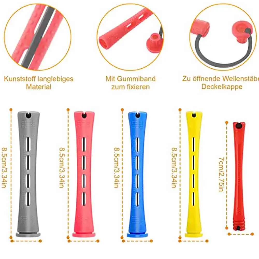 Set of 60 Bigodini per Parrucchieri, Kit di Accessori per Acconciature con Bigodini Rotanti per Salone