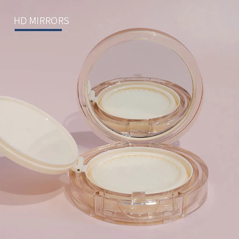 Contenitore Trasparente da 15g per Cuscinetto d'Aria con Polvere e Specchio, Custodia Portatile per Fondotinta BB Cream