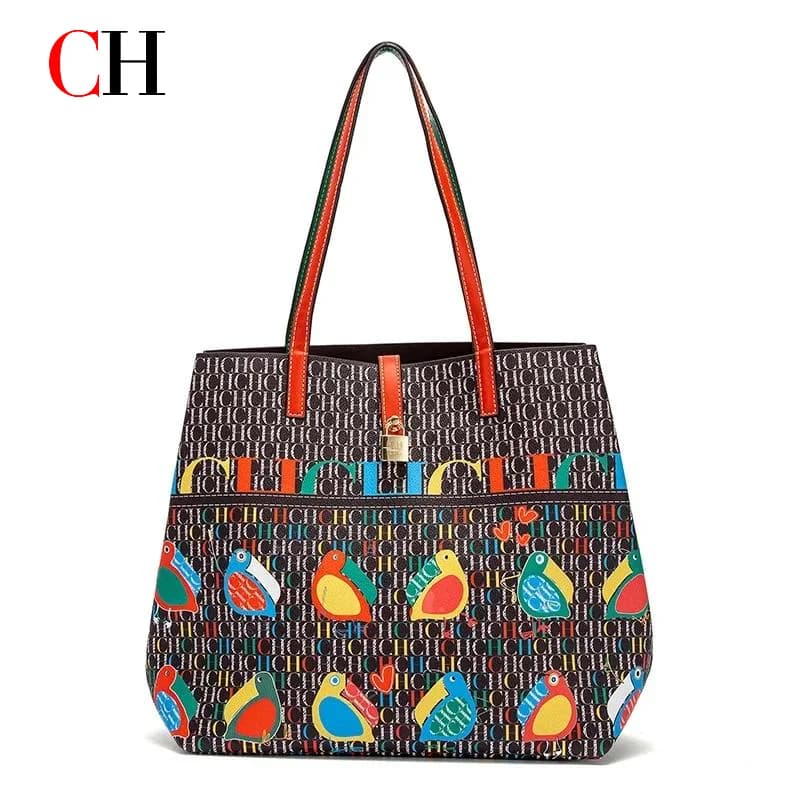 CH Ladies Handbag Large Capacity Shoulder Bag Ladies Handbag Luxury Brand 2026 New Multifunctional Fashion Design Classic Retro